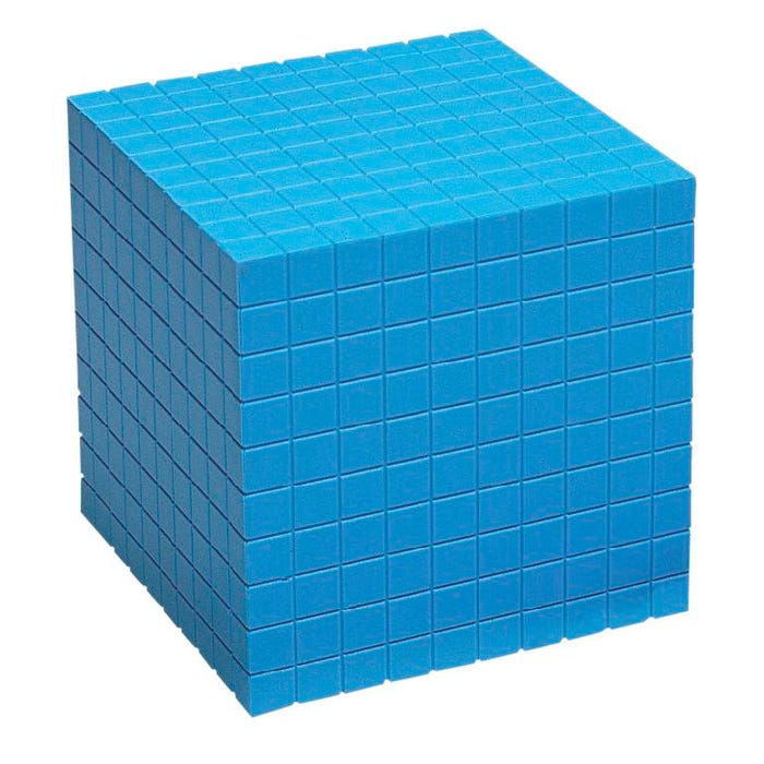 School Smart Base 10 Components Plastic Cube