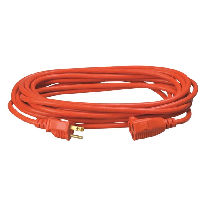 Woods Heavy-Duty Indoor/Outdoor Extension Cord, 25 Feet, 12 Gauge, Orange