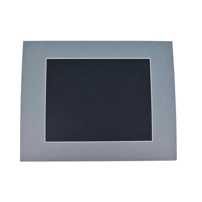 Sax Die-Cut Mat Boards, 8 x 10 Inches, Mid-Gray/Smooth Black, Pack of 10
