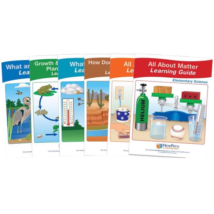 Newpath Learning Elementary Science Student Learning Guides with Online Lessons, Set of 6, Item Number 2087524