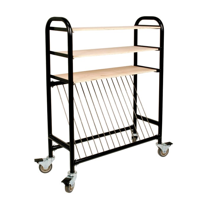 Brent Mobile Kiln Shelf Cart, 36 x 14-1/2 x 47-3/4 Inches, 4 Inch Rubber Swivel Casters