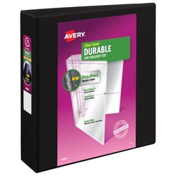 Avery Durable View Binder with Slant Ring, 2 Inch, Black 1396569