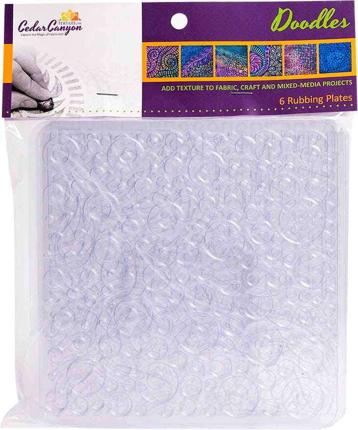 Jack Richeson Doodles Rubbing Plate Set, 7 x 7 Inches, Set of 6 1439151