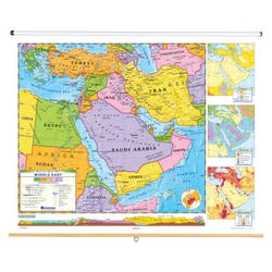 Nystrom Political Relief Map, Middle East, Item Number 1398262