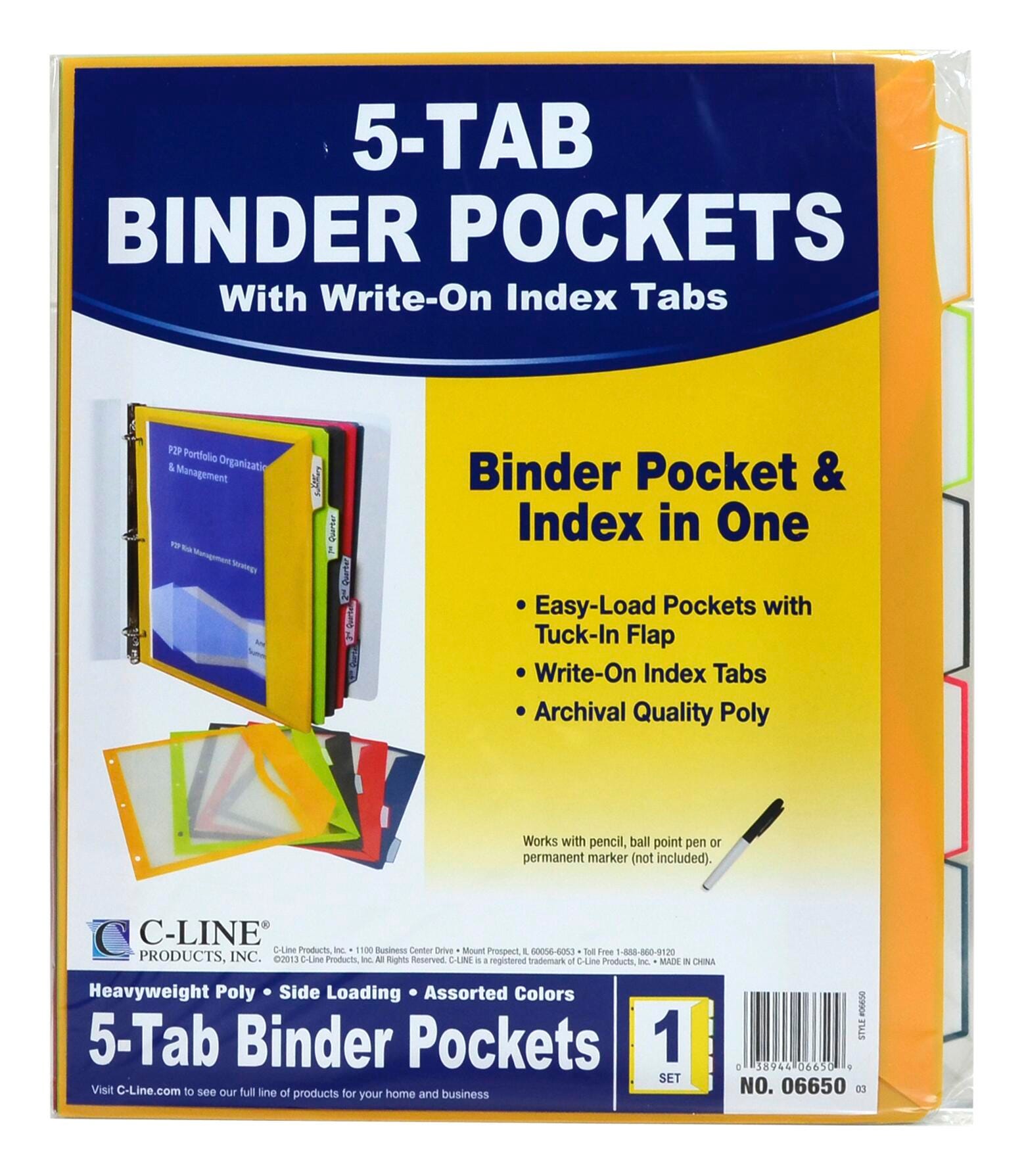 Binder Pockets, Item Number 1536835