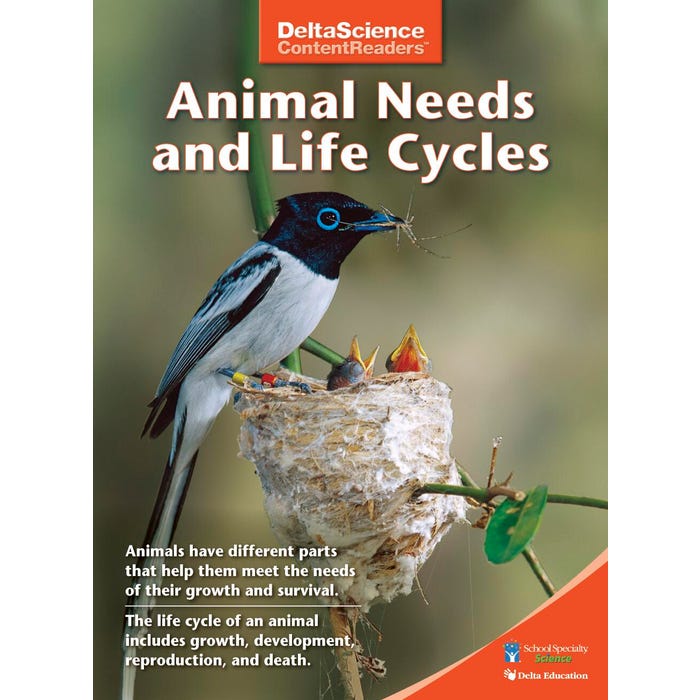 Delta Science Content Readers Animal Needs and Life Cycles Red Book, Pack of 8