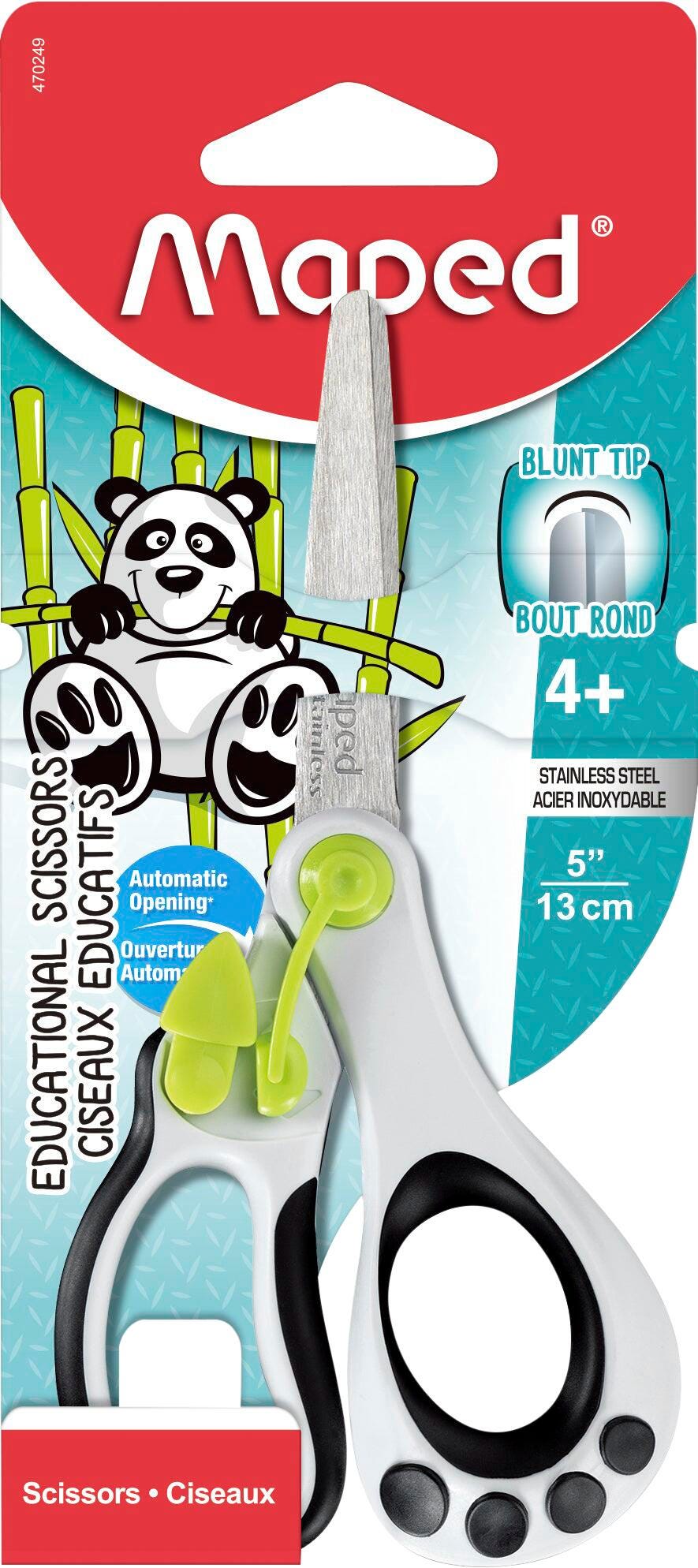Maped Koopy Koopy Spring Assisted Scissors, 5 Inches, Assorted Colors, Set of 12, Item Number 1359308