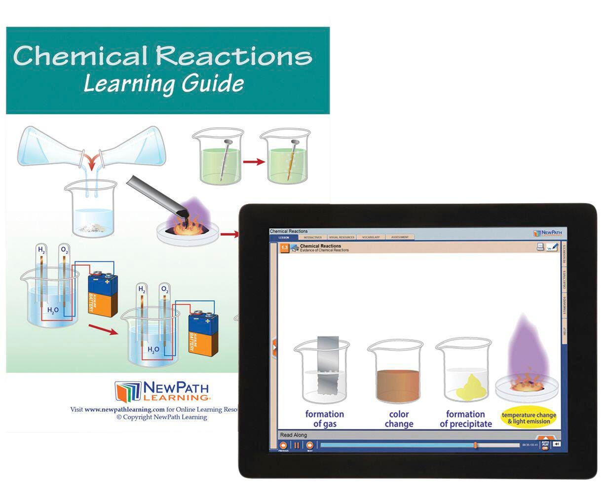 Newpath Learning Chemical Reactions Student Learning Guide with Online Lesson, Item Number 2087507