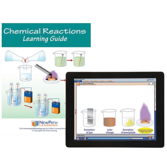 NewPath Learning Chemical Reactions Student Learning Guide with Online Lesson