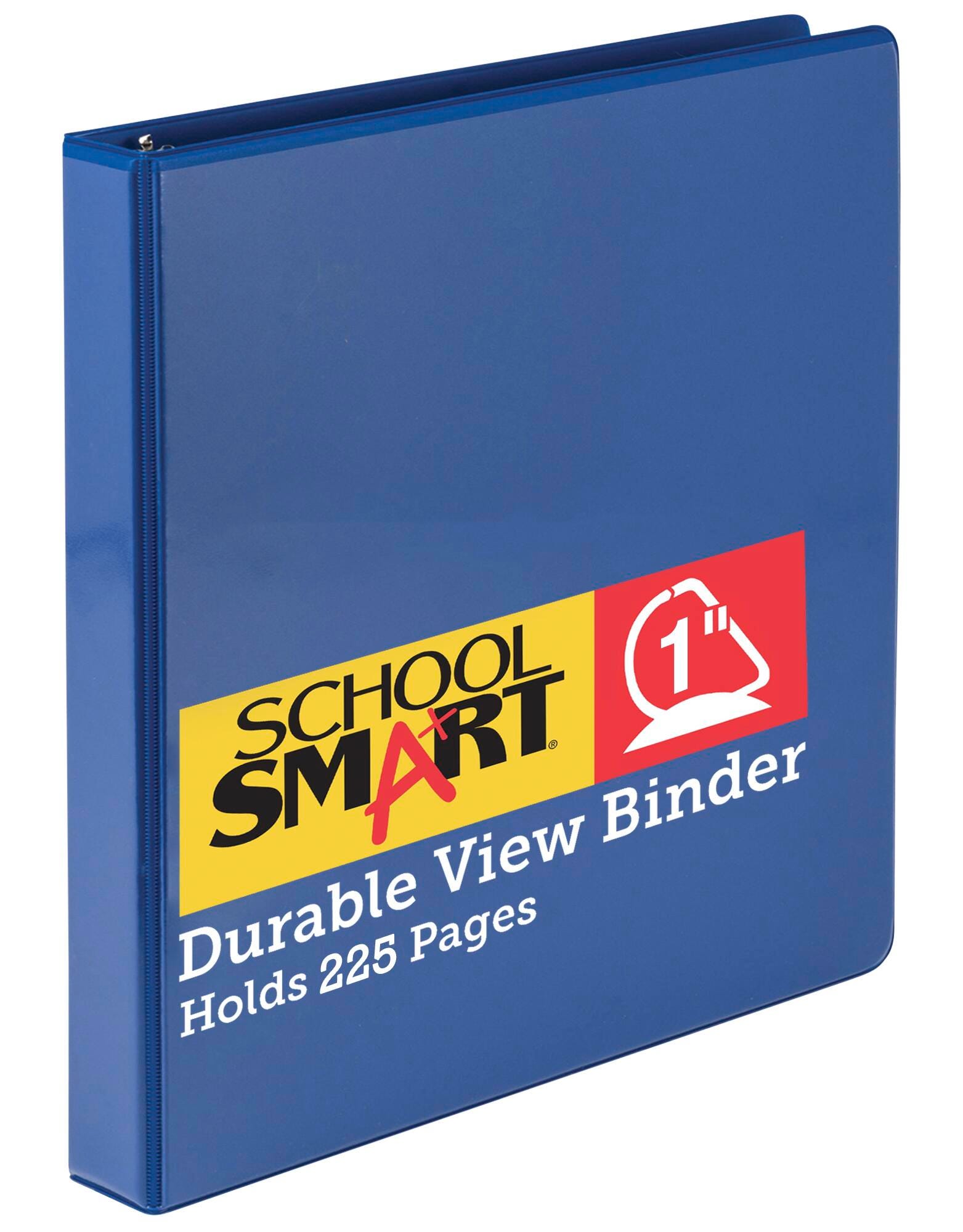 Image for School Smart Durable Polypropylene D-Ring View Binder, 1 Inch, Blue from School Specialty