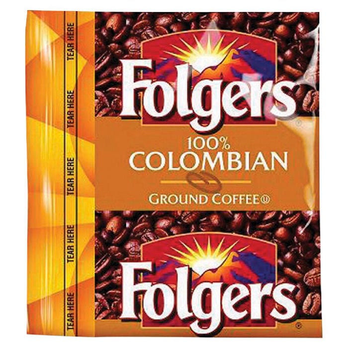Folgers 100% Colombian Ground Pre-Measured Coffee Pack, 1.75 oz, Pack of 42