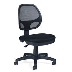 Offices To Go Mesh Back Chair Armless, 19 x 20 x 37 Inches, Black