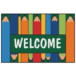Carpets for Kids KID$Value Colorful Pencils Welcome Carpet, Rectangle 4002414