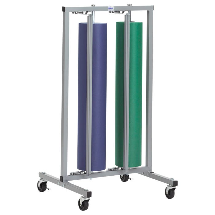 Bulman Vertical 2 Roll Paper Rack with Cutter, 26 x 25 x 47-1/2 Inches