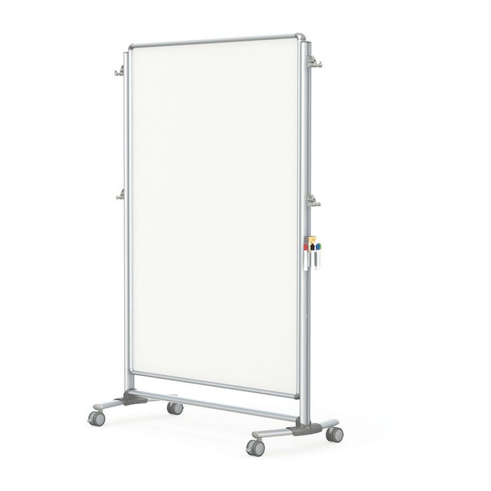Ghent Nexus Partition, Mobile 2-Sided Porcelain Magnetic Whiteboard, 46-1/4 x 65 Inches