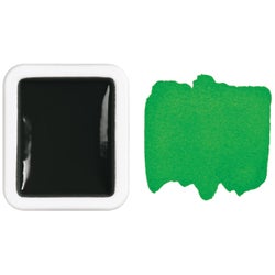 Prang Non-Toxic Semi-Moist Watercolor Paint Refill, Plastic Half Pan, Green, 12 Pans