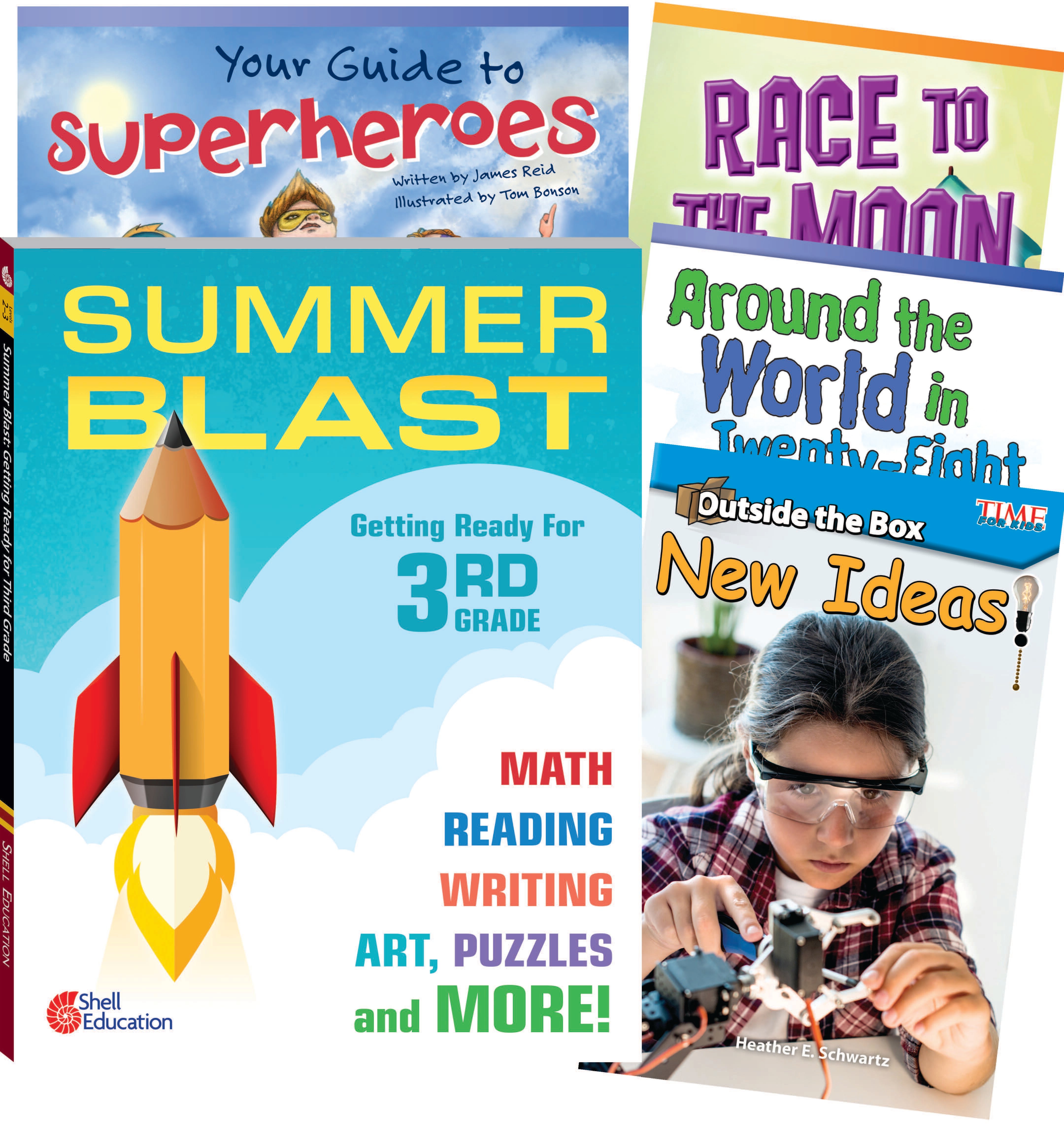 Teacher Created Materials Learn-at-Home: Summer Reading Bundle, 5-Book Set, Grade 3, Item Number 2088888