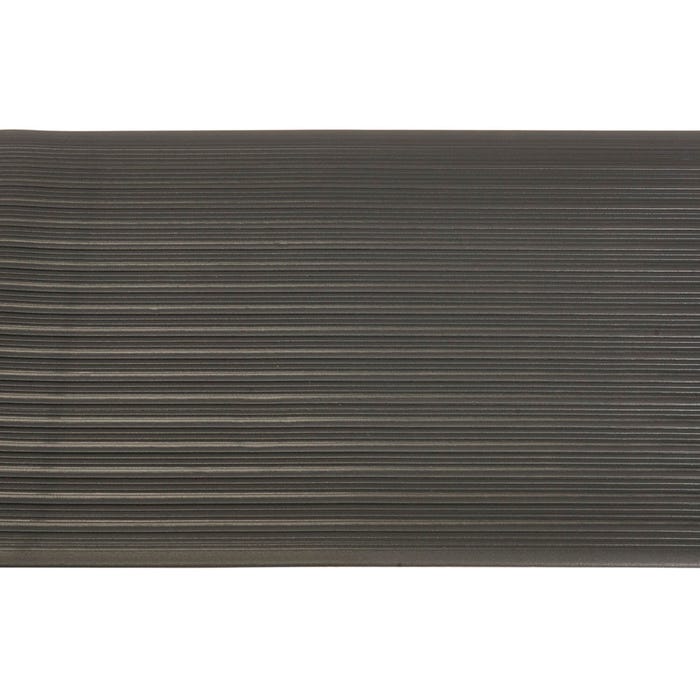 Genuine Joe Air Step Anti-Fatigue Mat with Beveled Edge, 3 X 60 ft, 3/8 in Thickness, Vinyl Foam, Black