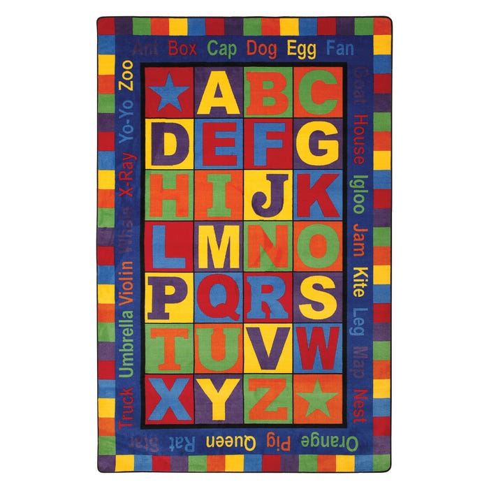 Flagship Carpets ABC Words Carpet, Rectangle