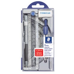 Staedtler 9-Piece Math Set with Flip Open Storage Box 2132096