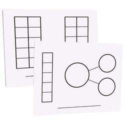 Didax Educational Resources Write-On Wipe-Off, Number Bond and Five and Ten-Frame Mats, Set of 10 Item Number 2013882