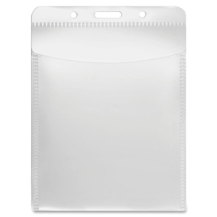 Advantus Badge Holder, PVC-Free, Vertical, 3 x 4 Inches, Pack of 50, Clear