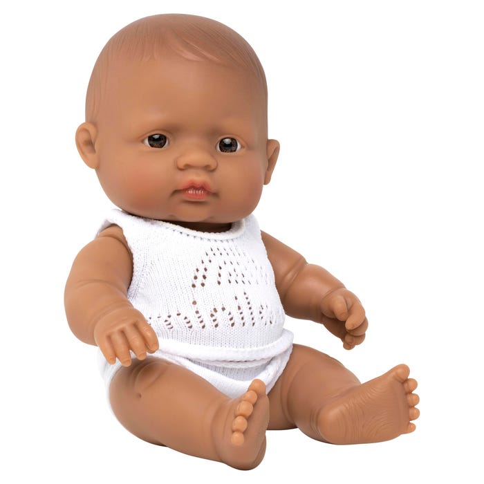 Newborn Baby Doll Hispanic Boy, 8-1/4 Inches
