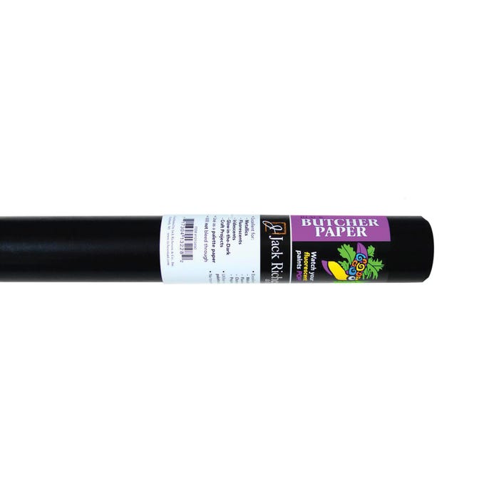 Jack Richeson Butcher Paper Roll, 30 Inches x 50 Feet, Black