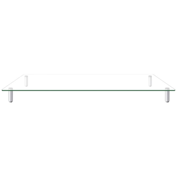 Kantek Glass Monitor Riser -- Monitor Riser, Glass, 39-2/5"Wx10-1/5"Dx3-1/4"H, Clear