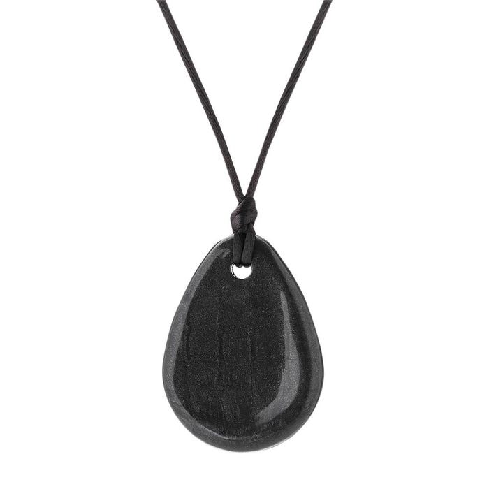 Chewigem Chewable Raindrop Pendant, Black