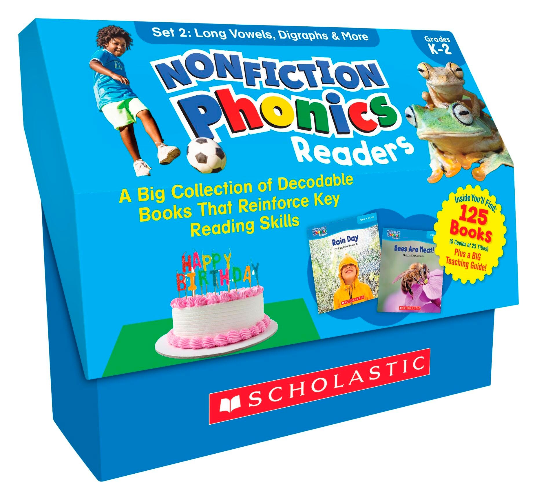 Scholastic Nonfiction Phonics Readers: SET 2 long Vowels, Digraphs & More 2132721