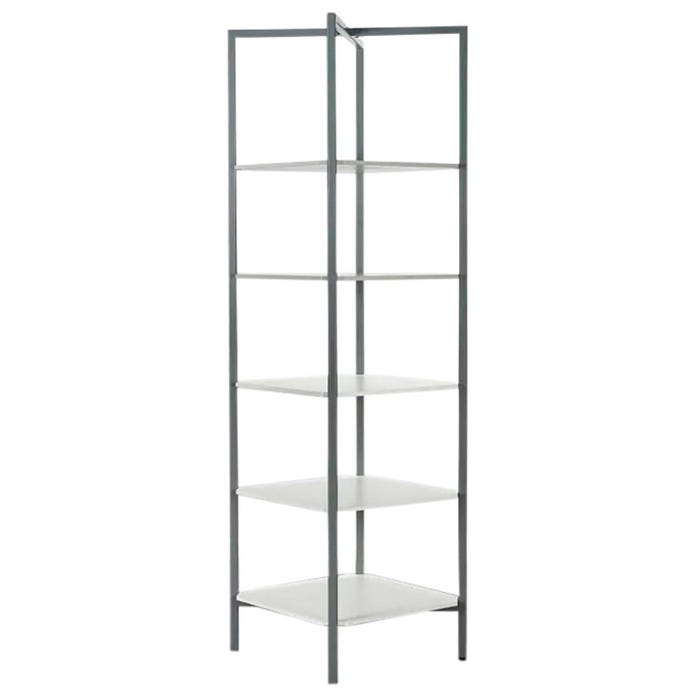 Multiple Colorx Folding Etagere Display, 76 X 21 X 21 in, Steel, Multiple Color, Silver Powder Coated