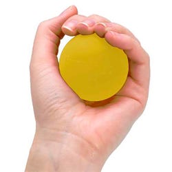 TheraBand Hand Exerciser, Standard, Yellow, X-Soft Resistance