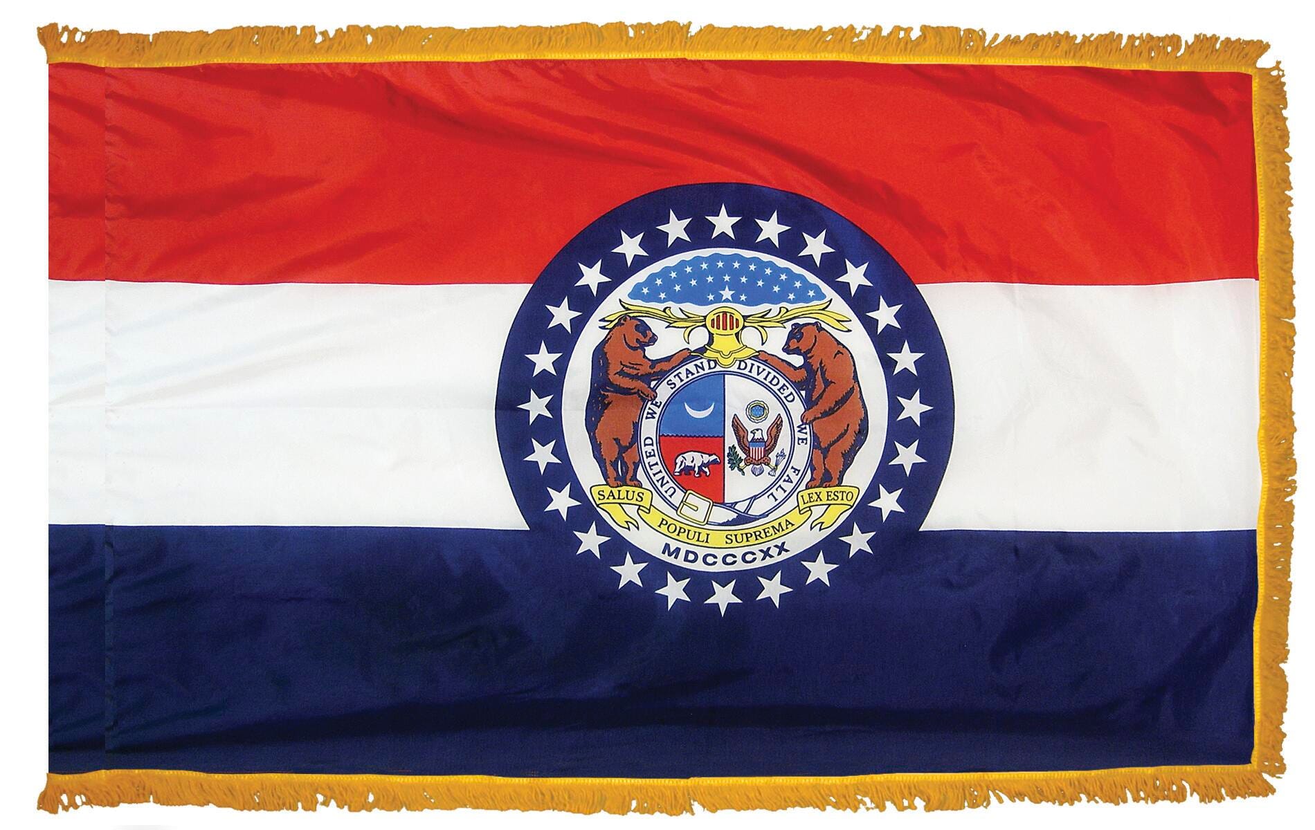 Image for Annin Missouri State Flag, Nylon, Indoor, 3 x 5 Feet from School Specialty