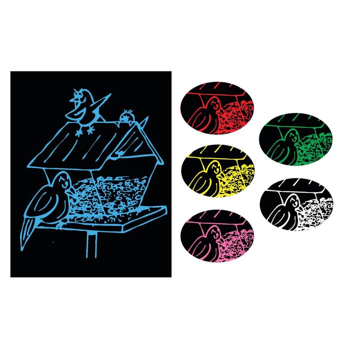 Creativity Street Now You See It Etch Paper, Solid Colors, 12 Sheets