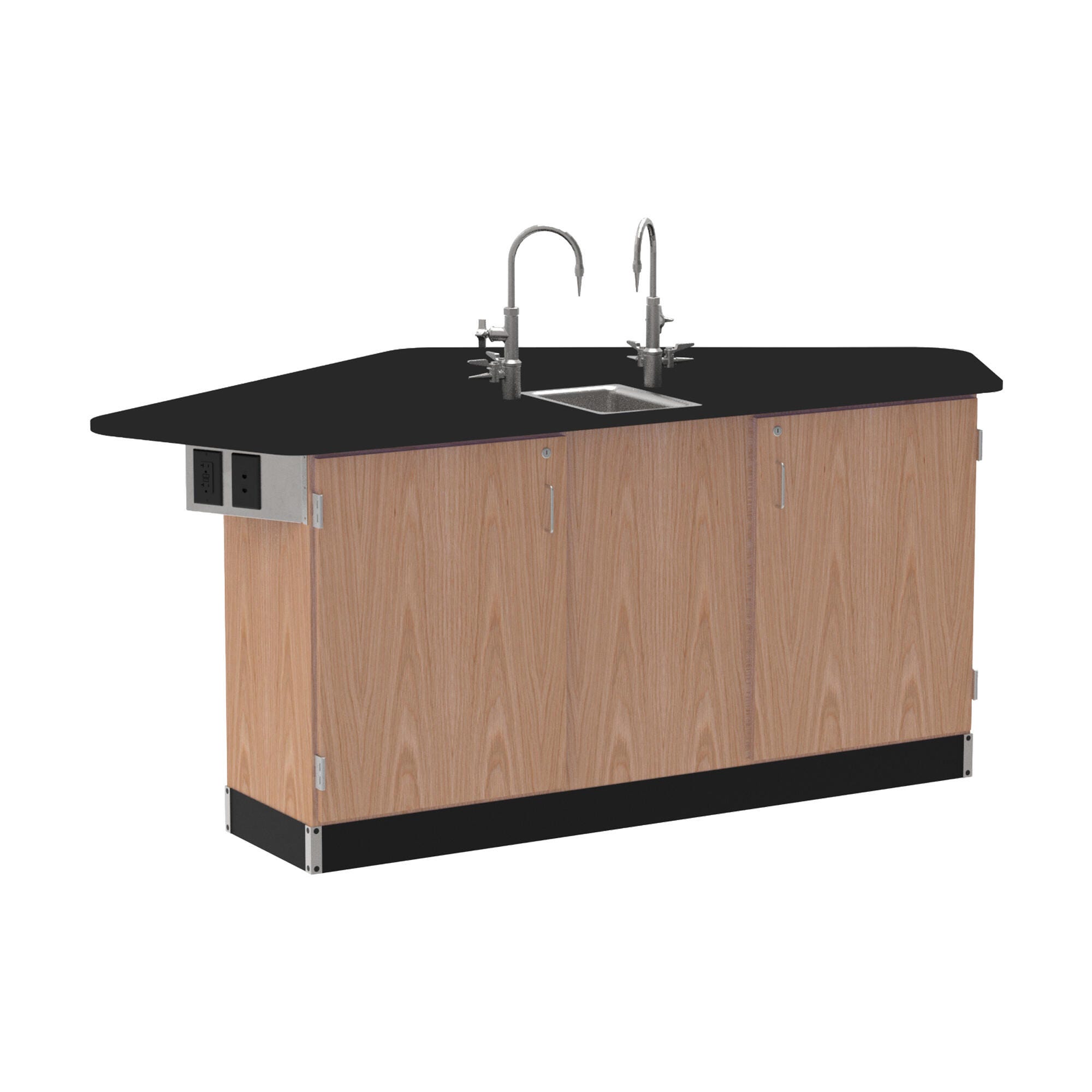 Image for Diversified Spaces Forward Vision II Student Workstation with Sink, 88 x 46 x 35-3/4 Inches, Phenolic Resin Top from School Specialty