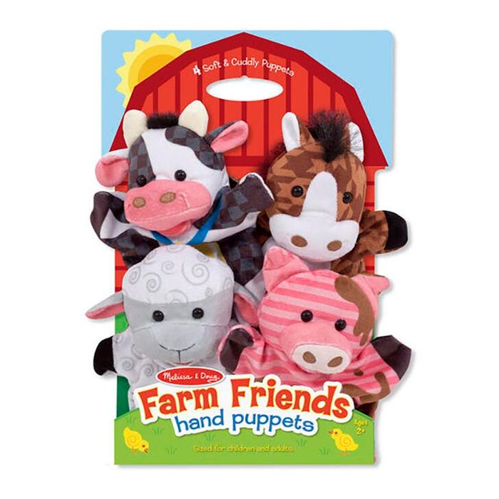 Melissa & Doug Farm Friends Hand Puppets, Set of 4