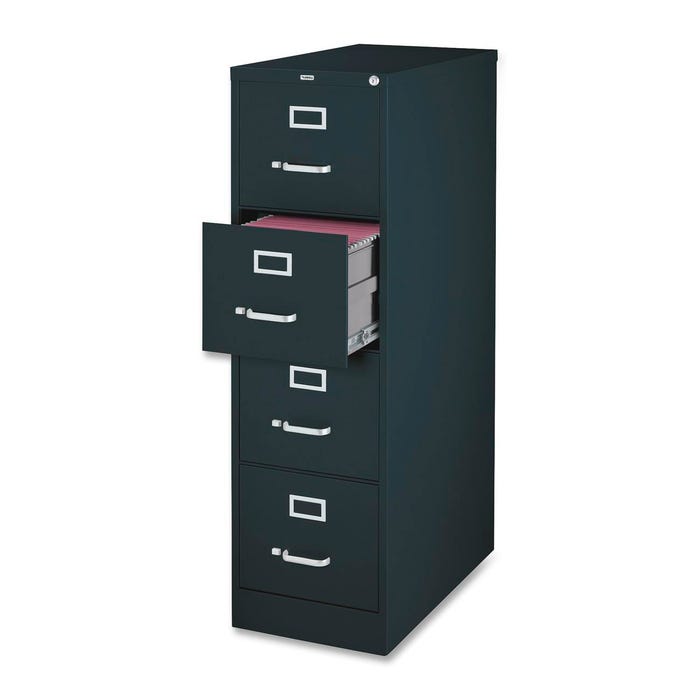 Lorell Commercial-Grade Deep Vertical Files, 5-Drawer, Legal, 18 x 26-1/2 x 61 Inches, Light Gray