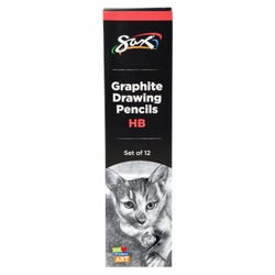 Sax Graphite Drawing Pencil Pack, HB Lead Hardness Degree, Set of 12 2090707