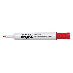 School Smart Dry Erase Markers, Chisel Tip, Low Odor, Red, Pack of 12 1400753