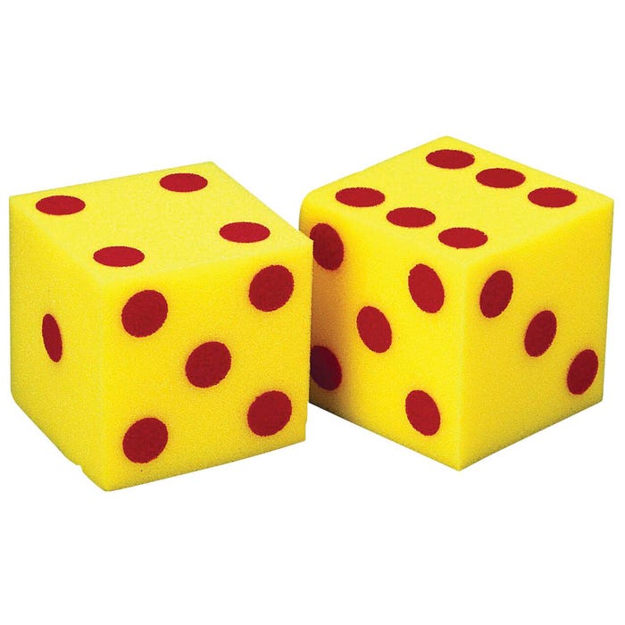 SI Manufacturing Giant Foam Dot Dice, 1 Pair