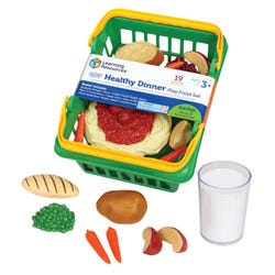 Learning Resources Pretend & Play Healthy Dinner Set, 17 Pieces 204921