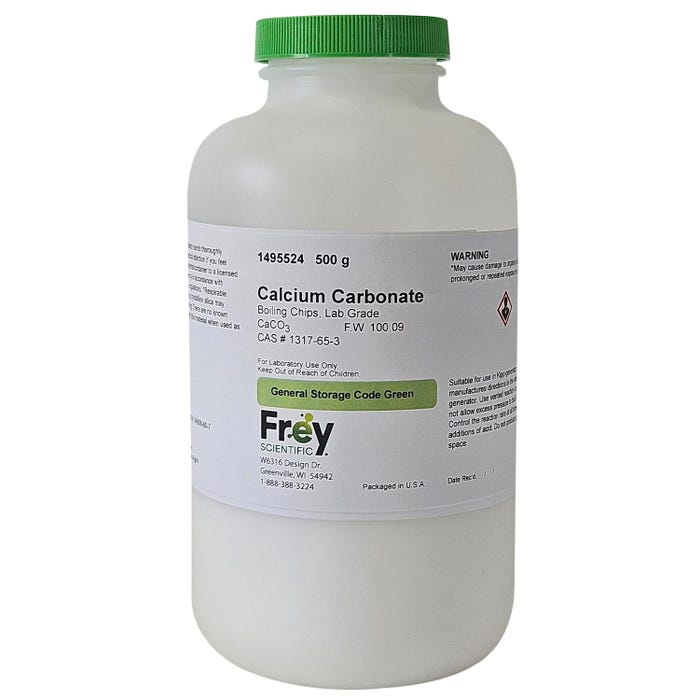 Frey Scientific Calcium Carbonate Boiling Chips, Lab Grade, 500 Grams