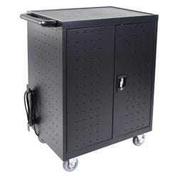 Luxor Laptop and Chromebook Charging Cart with Timer 1581423