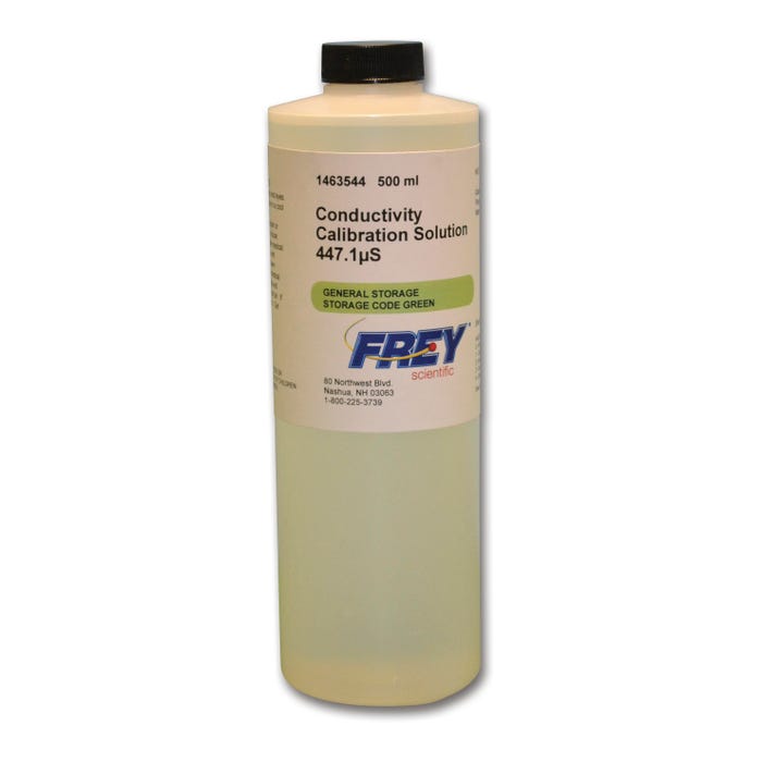 Frey Scientific Conductivity Calibration Solution, 447.1uS, 500 mL