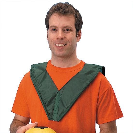 FlagHouse No Tie Pinnie, Adult, Red 2120651