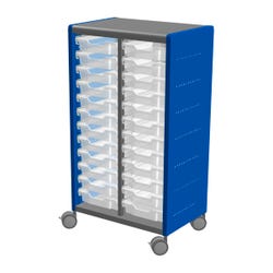 Classroom Select Geode Tall Cabinet, Double Wide, with 24 Tote Trays 4000253