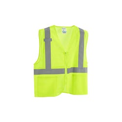 Global Industrial Mesh Safety Vest, Small/Medium, Lime, 2 Pockets 2214703