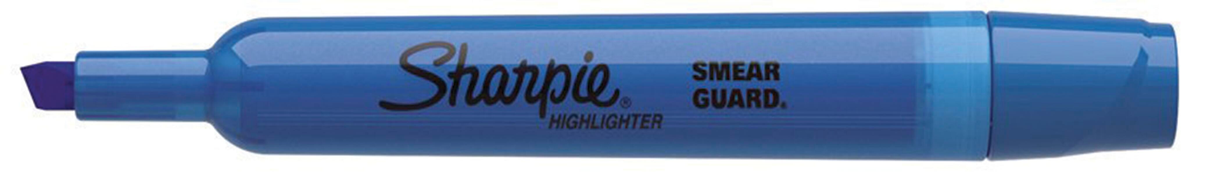 Sharpie Accent Tank Style Highlighters, Chisel Tip, Fluorescent Blue, Pack of 12 077283