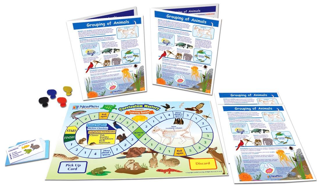 Image for NewPath Learning Groupings of Animals Learning Center Game, Grades 3 to 5 from School Specialty